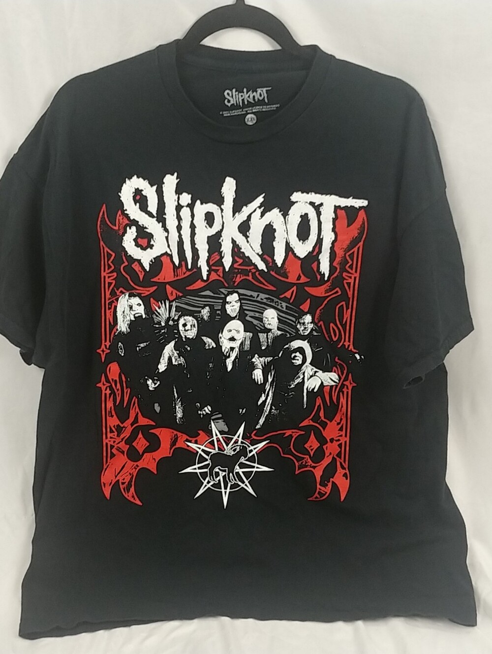 Slipknot Band Tee Women XXL Black Graphic Print Short Sleeve Punk Goth